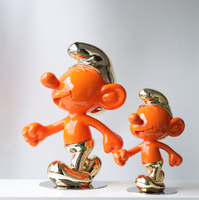 Sculpture et statue en résine de dessin animé mignon en gros Modèle de salon créatif pour la décoration de bureau à la maison/vitrine directement de l'usine