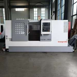 Marchio arancione tornio orizzontale cnc macchina TCK600 4 assi 5 assi cnc fresatura e tornio parti metalliche personalizzate tornio idraulico cnc mach