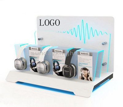 Apache Customized Acrylic Display Stand Counter Wireless Counter Table Top Headset Headphone Display Stand for Earphone Shop
