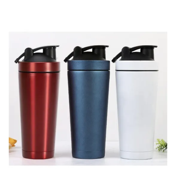 Stainless steel insulated cup high capacity fitness sports water bottle Protein Powder Shaker Bottle