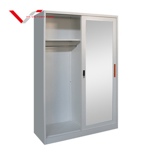Armadi Smontabili Moderni <span class=keywords><strong>a</strong></span> <span class=keywords><strong>2</strong></span> <span class=keywords><strong>Ante</strong></span> in Metallo, <span class=keywords><strong>Armadio</strong></span> in Acciaio con <span class=keywords><strong>Specchio</strong></span>, Guardaroba in Ferro Stabile e Chiudibile <span class=keywords><strong>a</strong></span> Chiave per Camera da Letto - Product Image 5