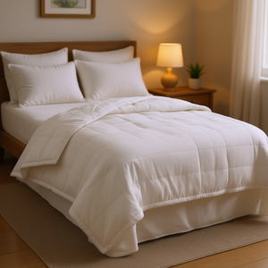 Edredón Reversible Alternativo a Plumón, Acolchado, de Poliéster y Algodón, para Todas las Estaciones, Rectangular, Estilo Minimalista - Product Image 2