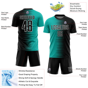 Aangepaste waterdichte, sneldrogende, ademende eigenschappen, aanpasbaar unisex V-hals spandex/katoen voetbal trainingshirt team - Product Image 3