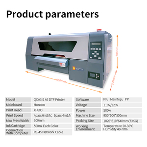 Stampante DTF A3 con Larghezza di Stampa 300mm, 2 Testine <span class=keywords><strong>Epson</strong></span>, per Magliette, Inchiostro per Sublimazione, Grado Automatico - Product Image 3
