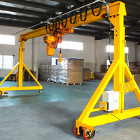 Grue portique mobile sans rail à structure stable de 1, 3 et 5 tonnes avec palan