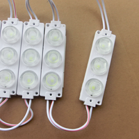 Module LED SMD 2835 3030 12V 75*20MM 3 LED 3000K 10000K Rouge Rose Jaune Corps ABS pour Boîte Lumineuse Publicitaire