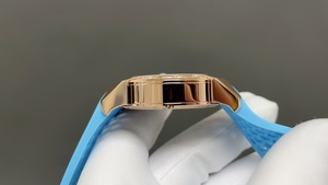 Automatic Mechanical <b>Watch</b> with Ceramic Case Sapphire Crystal Glass Waterproof Design Blue Strap - Product Image 5