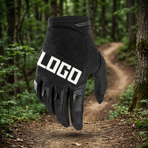 Gants de course à doigts entiers avec logo, respirants, en nylon, pour motocross, extérieur, unisexe, fermeture auto-agrippante - Product Image 3