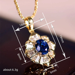 Collana con ciondolo a forma di fiore per donna, gioielli semplici e alla moda, regalo per l'uso quotidiano - Product Image 5