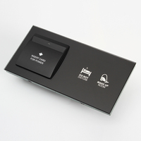 Interrupteur tactile intelligent MF Card DND à double connexion en verre trempé noir de conception d'usine la plus récente