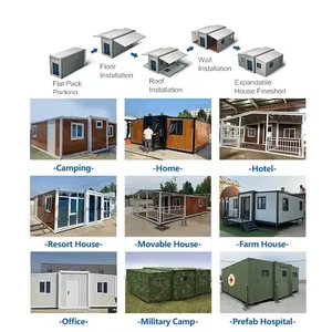 Casa Contenedor Inteligente Expandible de 20 pies, Casa Modular Prefabricada, Mini Casa de Dos Dormitorios, Cabaña Portátil de Lujo para Uso Global - Product Image 2