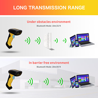 Lecteur industriel sans fil NETUM RD1200 NT-1202W Bluetooth IP67, scanner de codes-barres 2D QR sans fil avec chargeur