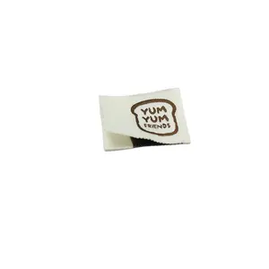 Hochwertiges individuelles Chenille-stickpapier Patch-Väben gewebte Etiketten Logo Kleidungsstück Etikett Hanfhemd Gewebeetikett