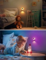Veilleuse LOHAS Creative 3D Astronaute à brancher sur prise murale avec capteur crépusculaire RGB + Blanc doux 3000K pour chambre à coucher