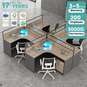Espace de bureau personnalisable en gros poste de travail 2 4 6 personnes bureau mobilier de bureau personnel ouvert 3 places poste de travail de bureau - Product Image 1