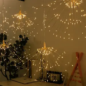 תאורת קישוט led עבור חדר פאטיו סוללה זיקוקי אור starburst תליית מחרוזת פיות לחג המולד פסטיבל
