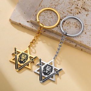 Collar Myshape Victory Swords con León de Judá y Estrella de David, Cadena de Acero Inoxidable, Amuleto de Protección Judaica - Product Image 6