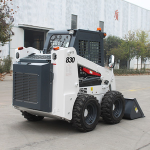 Minicargadora diésel con ruedas, color blanco, modelo 830, radio de giro corto, para uso en obras de construcción - Product Image 4