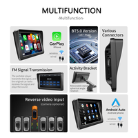 Écran Tactile IPS de 7 Pouces Portable pour Voiture, Sans Fil, Compatible Carplay et Android Auto, Système de Navigation Multimédia avec Aide au Recul et GPS sur Tableau de Bord