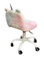 Chaise de bureau moderne mignonne et moelleuse, siège rembourré rembourré confortable avec roulettes, hauteur de siège réglable pour les adolescentes et les filles qui s'habillent