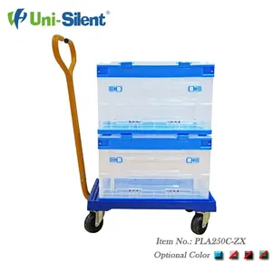 <span class=keywords><strong>Uni</strong></span>-Silent 250kgs Capacidad ligera de peso Carro móvil de plástico con Hande Container Crate <span class=keywords><strong>Dolly</strong></span> - Product Image 5