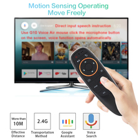 Topleo tv kotak tv android remote kontrol g10s, kibor mini abs nirkabel ir rf universal, tetikus udara remote kontrol