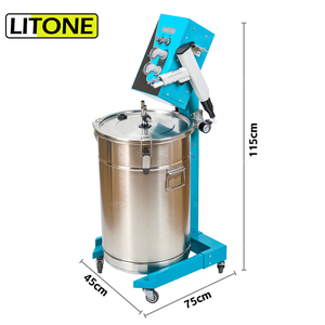 Système <span class=keywords><strong>de</strong></span> machine <span class=keywords><strong>de</strong></span> peinture électrostatique en poudre, équipement, ligne, pistolet, cabine, four, DC04 F, trémie, manuel, industriel - Product Image 4