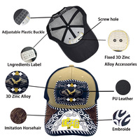 Gorra de Béisbol Unisex con Logo 3D de Metal Estilo Occidental, Estampado en Serigrafía, Cierre a Presión, Moderna, de Mezclilla, Lona, Jersey y Malla para Exteriores