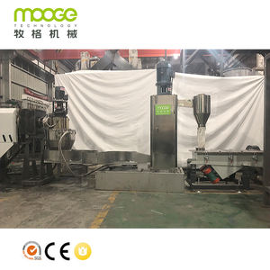 Película plástica de desecho/línea de máquina granuladora de bolsas PP PE máquina granuladora con compresor/aglomerador/densificador - Product Image 6