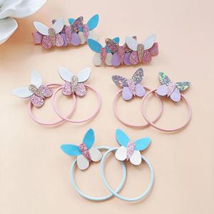 Diadema con lazo de mariposa para niñas, accesorios de fiesta de cuero PU, diseño transfronterizo, material de PC - Product Image 3