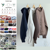 Penjualan Langsung Pabrik Hoodie Pria Oversize Bahan Katun Bernapas dengan Ritsleting Penuh