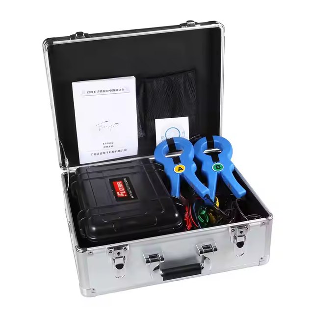 ES3002 Double Clamp Earth Resistance Tester Soil Resistivity Tester 9999Kohmm Multiple Ways to test