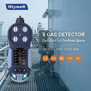 เครื่องตรวจจับก๊าซหลายชนิดแบบพกพา CCS พร้อมปั๊มดูด 5 in 1 H2S O2 CO CH4 CO2 IP68 เครื่องตรวจสอบก๊าซทางทะเล OEM ODM - Product Image 1
