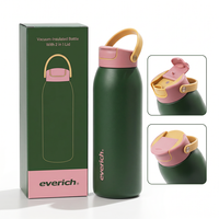 Bouteille d'eau isotherme sport Everich à double paroi en acier inoxydable sans BPA avec logo personnalisé et couvercle à bec verseur