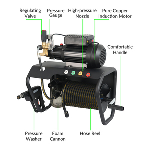 Hidrolavadora Eléctrica <span class=keywords><strong>de</strong></span> 220v <span class=keywords><strong>de</strong></span> SPS Manufacturer, 150 bar, Montada en Pared, <span class=keywords><strong>de</strong></span> Alta <span class=keywords><strong>Presión</strong></span> para Lavado <span class=keywords><strong>de</strong></span> Autos - Product Image 2