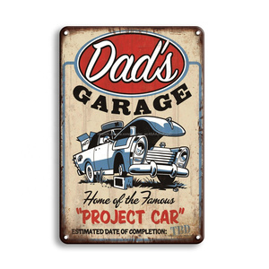 Usine vente directe <span class=keywords><strong>garage</strong></span> conçoit <span class=keywords><strong>la</strong></span> plaque vintage plaque en métal antique signes étain signes pour les murs decoracion - Product Image 1