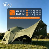 Tente dôme instantanée et isolée Kawagebo Kamp (KK) pour 8 à 10 personnes, en tissu Oxford, imperméable, avec auvent