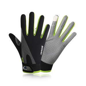 Guantes de Ciclismo Unisex al por Mayor, Personalizados, Transpirables, de Poliéster/Algodón, para Verano, Antideslizantes, con Pantalla Táctil y Cierre de Gancho y Bucle - Product Image 1