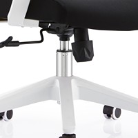 Chaise de bureau ergonomique JOHOOFURNITURE en maille PP, cadre blanc, vente directe usine, Silla De Oficina, coussin épais confortable, pivotante