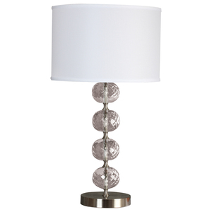 Modern Square <b>Crystal</b> Table Lamp with Linen Fabric and Gold Base Shade Electric Power Supply for USA <b>UK</b> Middle East Market - Product Image 5