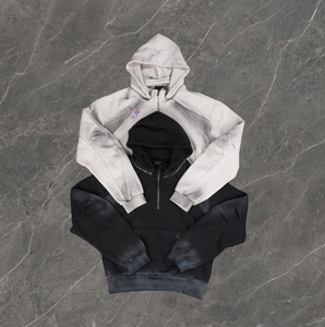 Nouveau sweat à capuche oversize vintage avec fermeture éclair, personnalisé en polyester/coton, taille XL, effet délavé 3D pour effet soleil - Product Image 2