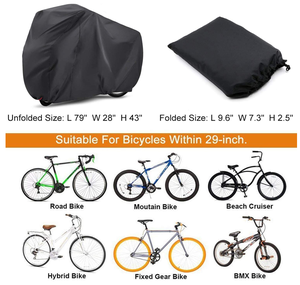 Housse de vélo imperméable Woqi, <span class=keywords><strong>protection</strong></span> UV extérieure, housse de vélo électrique, housse de moto noire - Product Image 3