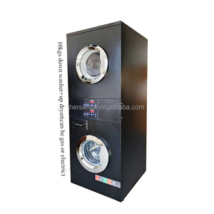 220v 60hz/50hz filipinler 10kgs çamaşır yıkama makinesi kurutucu ile ticari çamaşır yıkama ekipmanları lavlavde Ropa siyah oto Dos - Product Image 1