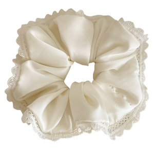 Französischer Stil Mädchen Attraktive Pferdeschwanz-Halter Haargummis mit Spitze Maßgefertigtes Haarband Mädchen Haarseil - Product Image 1