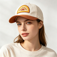 Venta Directa de Fábrica, Gorra de Béisbol Personalizada de 6 Paneles, Retro, con Parche Bordado con Logotipo, Visera Curva, Protección Solar, Dos Tonos