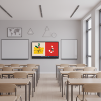 Nouveau tableau blanc interactif numérique de 75 pouces pour les salles de classe, plateforme éducative intelligente intégrée et écologique