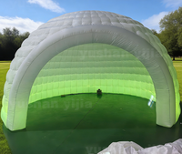 Dôme igloo gonflable en tissu Oxford avec éclairage LED blanc pour tente de fête, événement commercial, club de nuit