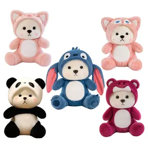 Adorables jouets en peluche créatifs ours poupée pour enfants transformation ours en peluche