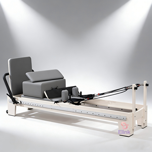 Equipo de Fitness Resistente, Reformer de Pilates de Madera de Roble Blanco, Máquina de Pilates Multifuncional Ajustable para Estudio de Yoga y Uso Doméstico - Product Image 1