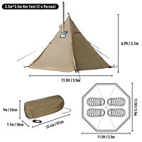 Tentes extérieures de camping de qualité fiable et robustes avec des tentes de glamping gonflables et imperméables à la protection solaire